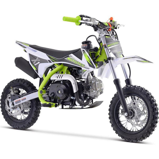 X1 110cc (small size) Dirt Bike, 4-Stroke Gas Fully-Automatic Electric Start, Dual Disc Brakes, Low 23" Seat Height Green (10/10) - Powersports Warehouse