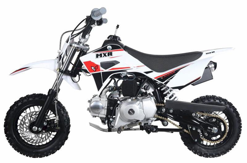 PitsterPro MXR 90 SS Dirt Bike, 4-Speed Semi Auto E-Start Kick Backup (10/10) 23in seat height - Powersports Warehouse