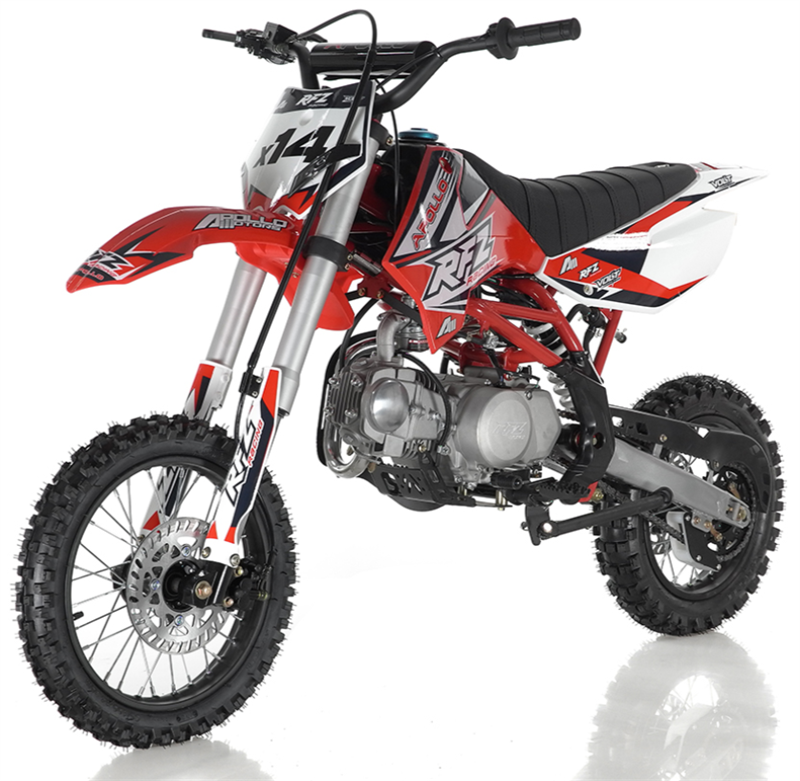 Apollo 125 RFZ Dirt Bike, 4-Speed Semi-Auto Pit Bike, (14/12)-1 - Powersports Warehouse