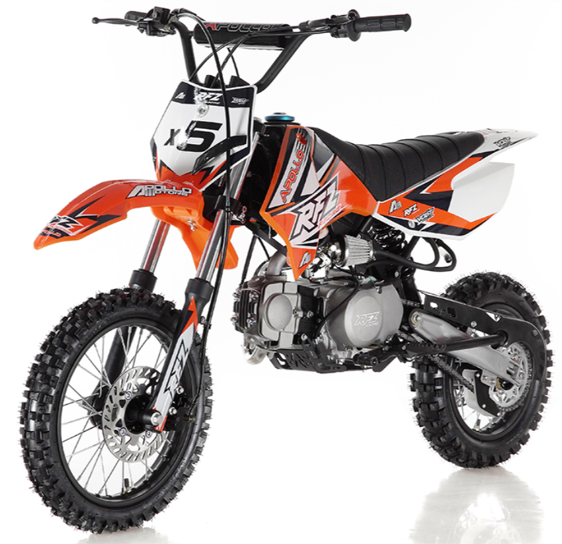 Apollo 125 Dirt Bike, 4-Speed Automatic Pit Bike, (14/12) - Powersports Warehouse