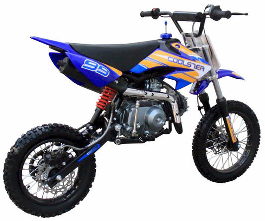 Coolster 125R Dirt Bike, 4-Speed, Manual, Mid Sized, Kick Start, 50mph (14/12) - Powersports Warehouse