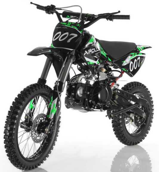 Apollo 125 Dirt Bike, 4-Speed Manual Pit Bike, (17/14) - Powersports Warehouse