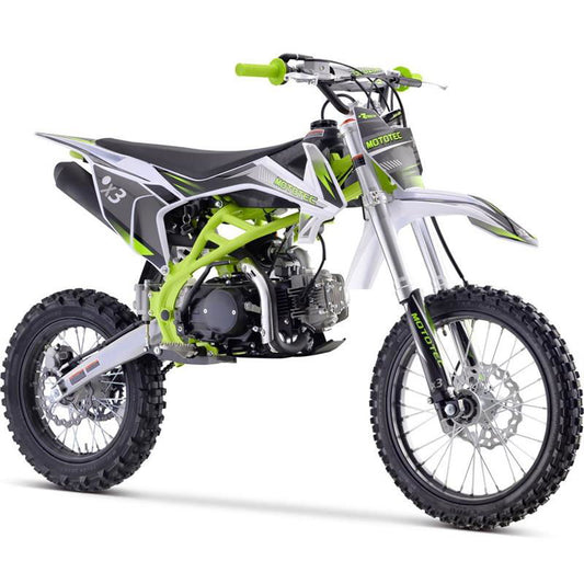 X3 125cc 4-Stroke Gas Dirt Bike 4-Speed Manual  Big 17/14" Tires Clutch Green - Powersports Warehouse