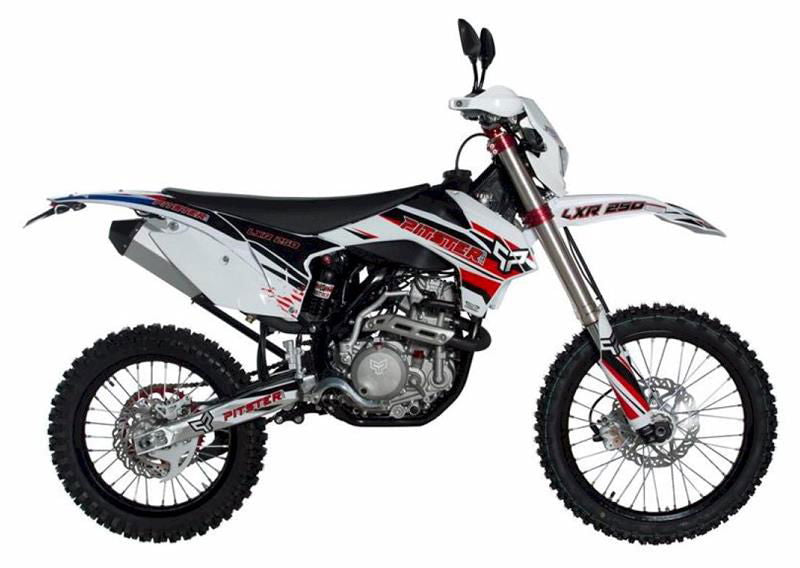 PitsterPro LXR 250F Enduro EFI Dirt Bike, Liquid Cooled, 6-Speed Manual, E-Start Kick Backup (21/18) - Powersports Warehouse