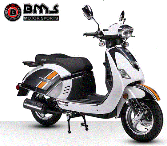 BMS Premier 150 Moped Scooter: California Legal Scooters - Powersports Warehouse