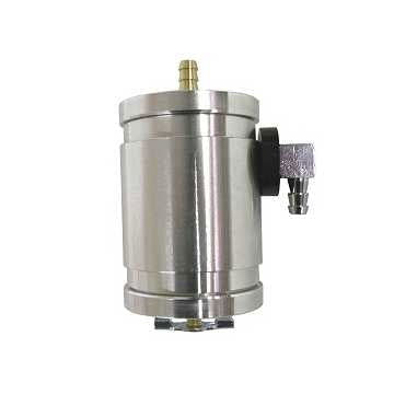 Catch Can, Small, Billet Aluminum, Silver - Powersports Warehouse