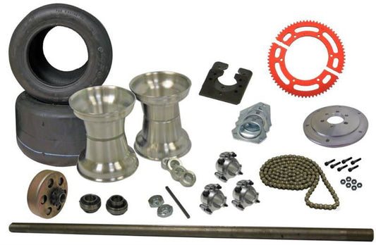 Drift Trike Axle Kit with Tires, Wheels, Clutch (#35 Chain) - Powersports Warehouse