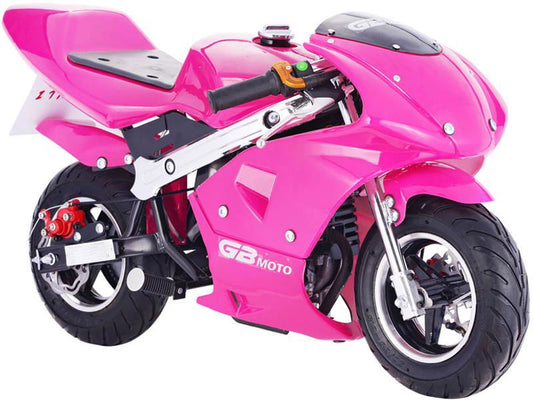 GBMoto Gas Pocket Bike 40cc 4-Stroke, Pink IN STOCK - Powersports Warehouse