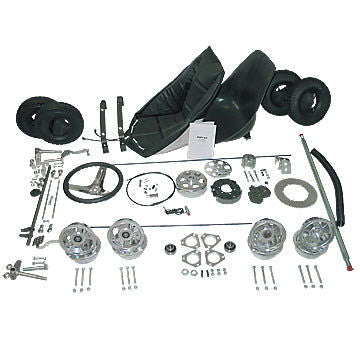 Go Kart Rebuild Kit, 6 in. Aluminum Wheels, Less Frame - Powersports Warehouse