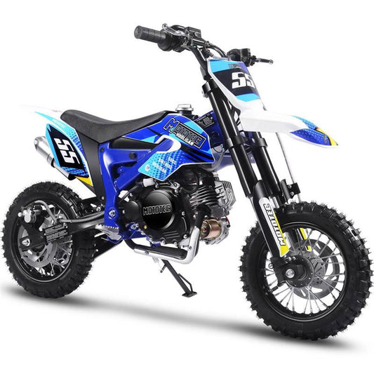 Hooligan Dirt Bike, 60cc 4-Stroke Gas, Fully-Automatic Electric Start, Blue - Powersports Warehouse