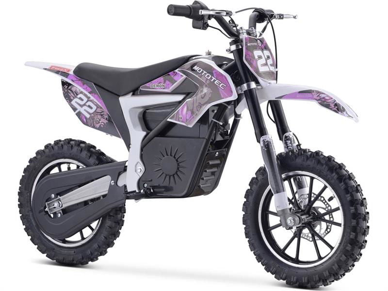 Kids Electric Dirt Bike 36v 500w Lithium, Purple - Powersports Warehouse