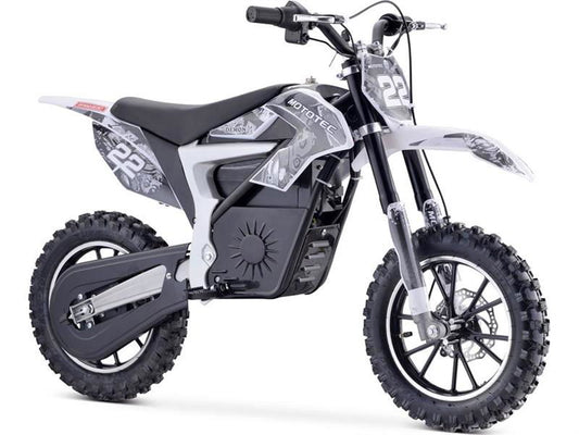 Kids Electric Dirt Bike 36v 500w Lithium, White - Powersports Warehouse
