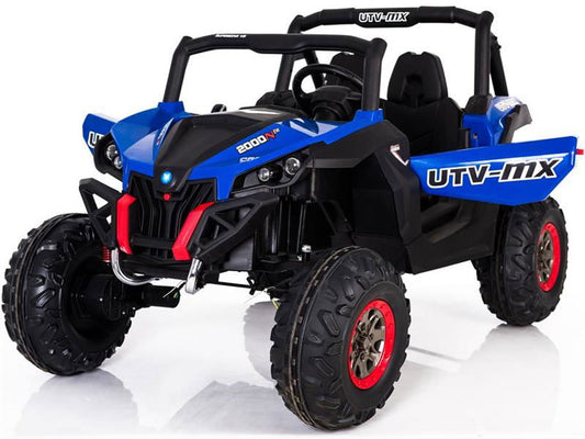Kids Electric GoKart, mini moto UTV 4x4, 12v Blue, MP3 with Parental Remote Control - Powersports Warehouse