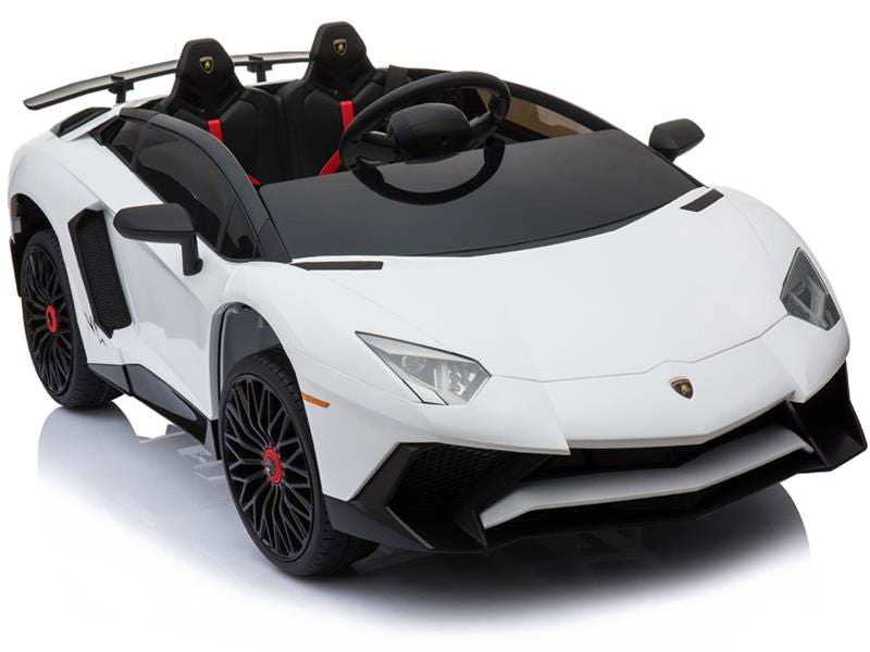 Kids Electric Go Kart, Mini Moto Lamborghini 12v White, MP3, Parental Remote Control - Powersports Warehouse