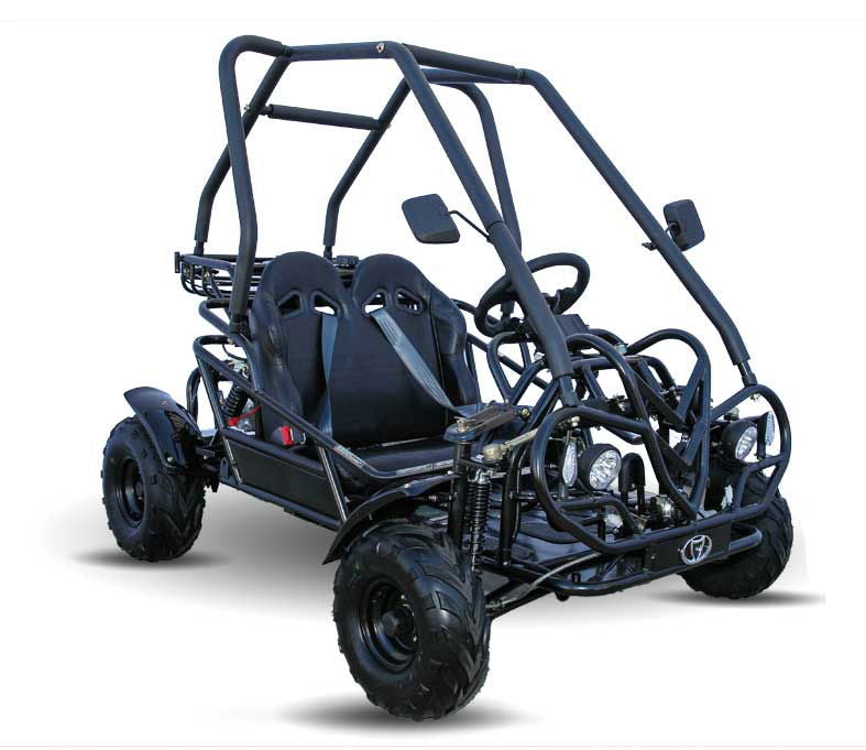 Mini Fox 125cc Kids Go Kart, 3-Speed, Reverse, Keyed Electric Start, Safety Harness, Speed Governor - Powersports Warehouse