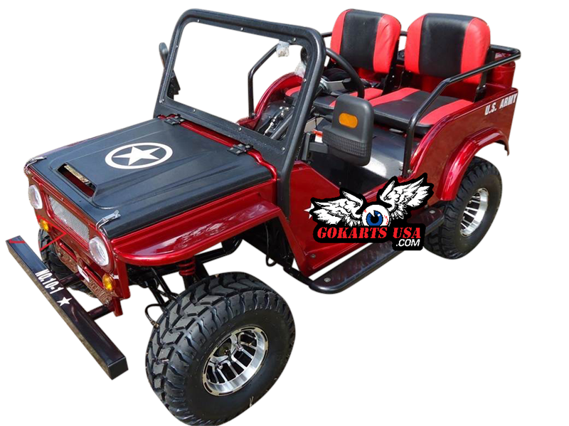Mini Jeep 125cc Go Kart, 3-speed with Reverse, New Rear Mounted Engine - Powersports Warehouse