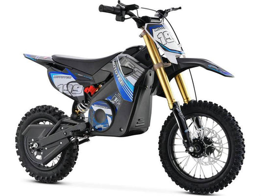 Pro Electric Dirt Bike 48v 1500w Lithium, Max Load 150lbs, Blue - Powersports Warehouse