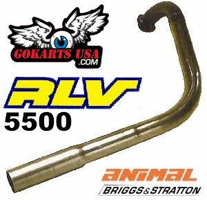 RLV Curved Pipe Only, for Briggs Animal, Best All Around - Powersports Warehouse