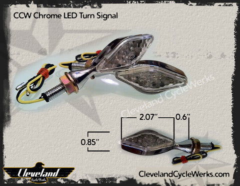 Renegade Bobber Chrome LED Turn Signals - Powersports Warehouse