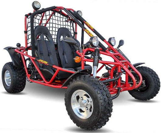 Spyder 200 Buggy Go Kart, CVT Transmission with Reverse, Racing Seats, Lights, Alloy Wheels - Powersports Warehouse
