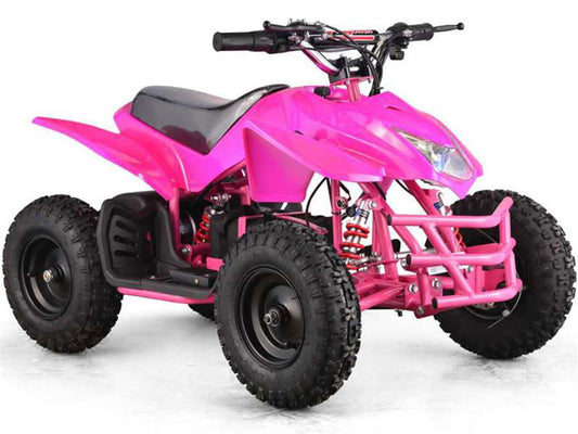 Titan Kids Electric ATV, 2-Speed with Reverse, Real Tires v5 24v 350w Pink - Powersports Warehouse