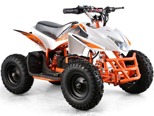 Titan Kids Electric ATV, 2-Speed with Reverse, Real Tires v5 24v 350w White - Powersports Warehouse