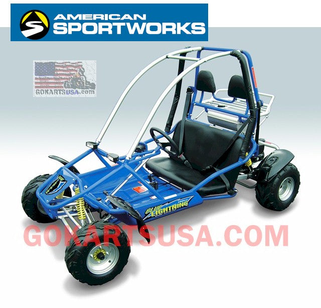 Blue Racing Cart Blue Lightning 150cc Go Kart – Powersports Warehouse